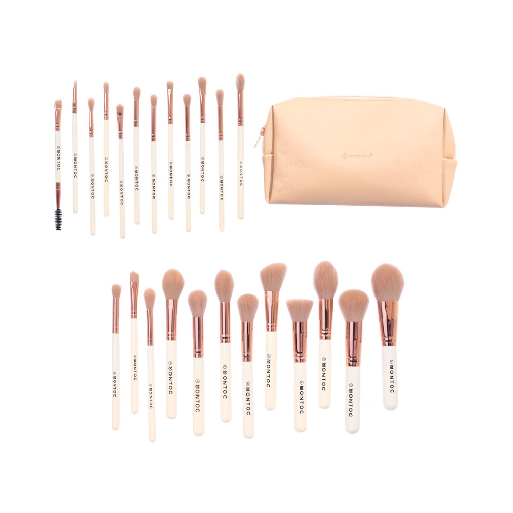 Set de Brochas Montoc Cream Blush Adona Beauty